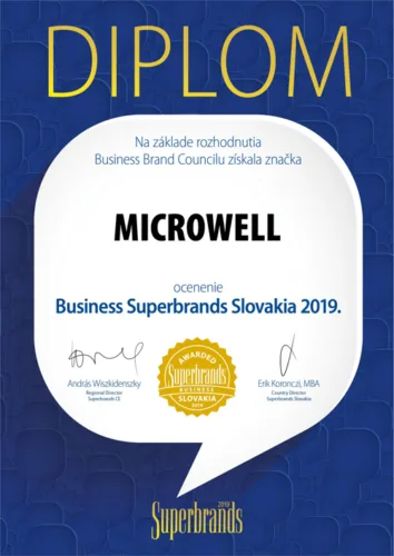 We were awarded the Slovak Business Superbrands Award 2019.